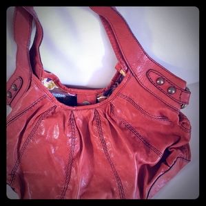 Fossil burnt orange leather purse